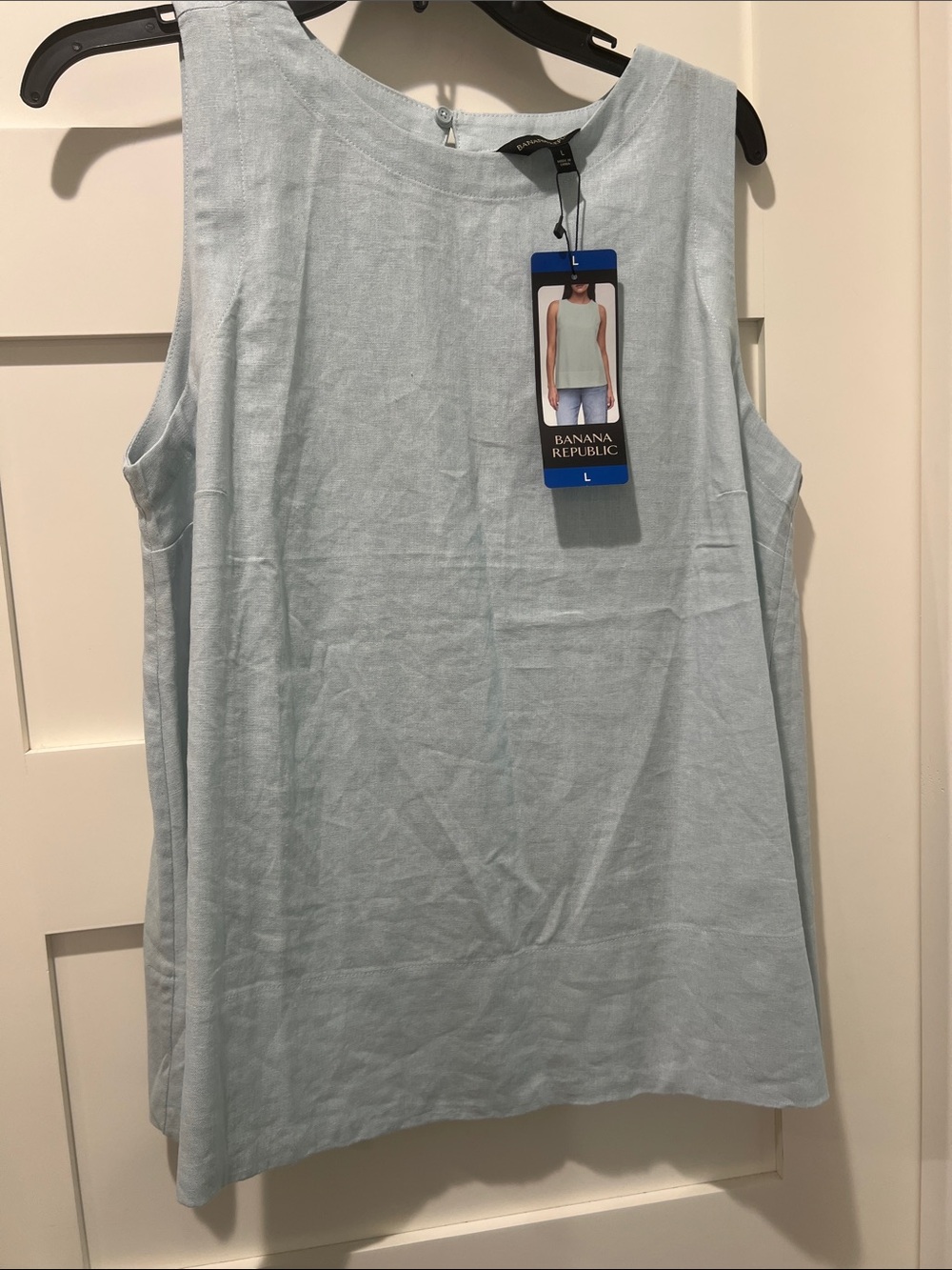 Banana Republic Light Blue Linen-Blend Women’s Tank Top